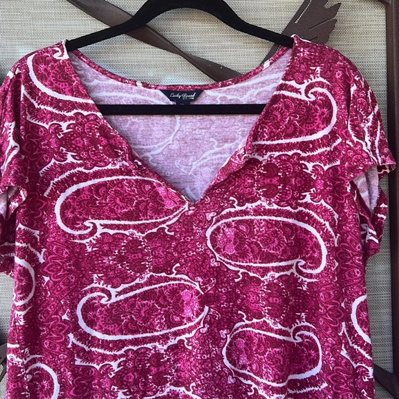 Lucky Brand Pink Floral T-Shirt Dress w/ Pockets - Picture 2 of 9